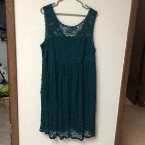 Green lace dress